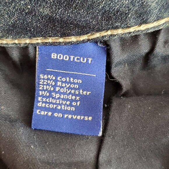 APT 9 Womens 18WS Bootcut Jeans Blue Denim With Embellished Back Pockets - Picture 5 of 12